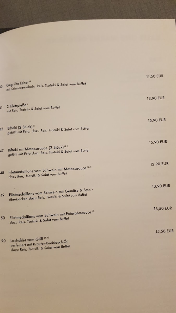 Menu Zorbas Der Grieche. Seit 1996.-1