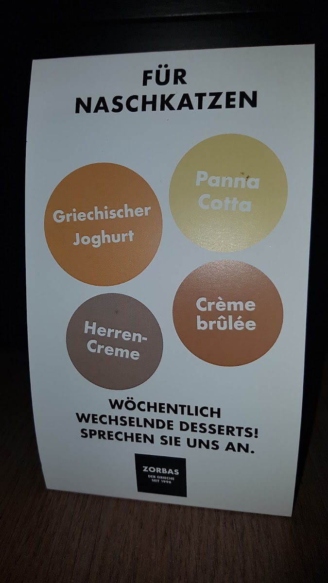 Menu Zorbas Der Grieche. Seit 1996.-3