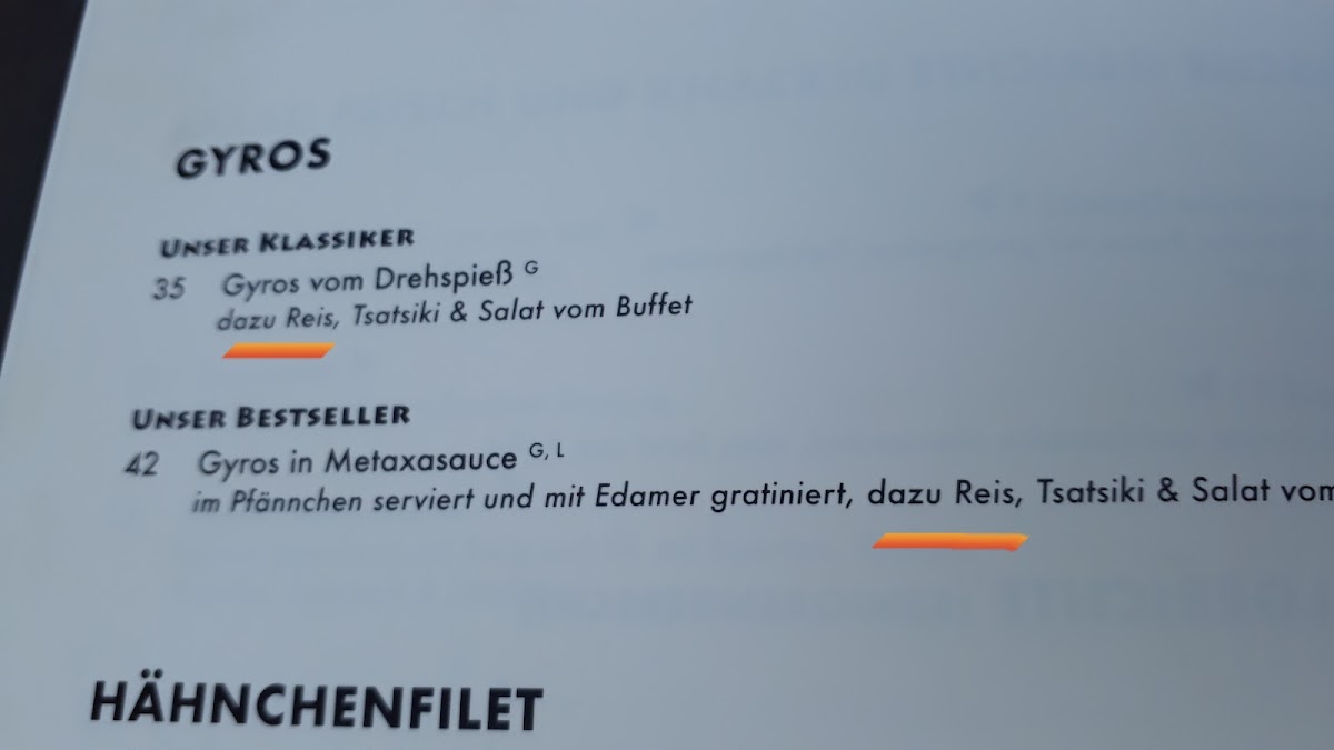 Menu Zorbas Der Grieche. Seit 1996.-4